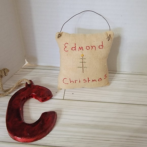 Lot of 9 different Christmas Ornaments Snoopy Snowmen Stars Sister Baseball - Picture 8 of 16